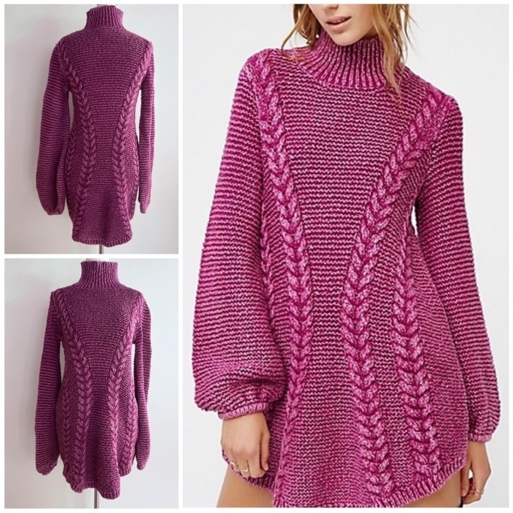 NWT Free People Back to Back Knit Mini Sweater Dress Small